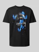 Mister Tee T-Shirt mit Motiv-Print Modell 'LE PAPILLON' in Black, Größ...