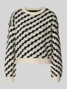 Vero Moda Strickpullover mit diagonalem Streifenmuster Modell 'LARA' i...