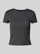 Vero Moda Kurzarm T-Shirt mit Metall-Effekt-Garn Modell 'CHLOE' in Ant...