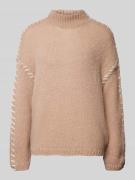 Vila Strickpullover mit gerippten Abschlüssen Modell 'CHOCA' in Beige,...