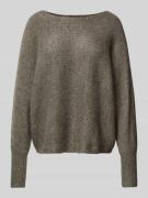 Only Pullover mit U-Boot-Ausschnitt Modell 'DANIELLA' in Mittelbraun M...