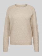 Only Strickpullover mit Rundhalsausschnitt Modell 'RICA' in Beige Mela...