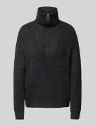 Only Regular Fit Strickpullover mit Troyer-Kragen Modell 'BAKER' in Bl...