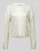 Only Comfort Fit Strickpullover in Metalic-Optik Modell 'Kama' in Silb...