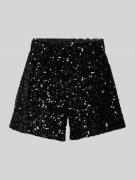 Only Regular Fit Shorts mit Paillettenbesatz Modell 'CONFIDENCE' in Bl...