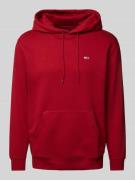 Tommy Jeans Regular Fit Hoodie mit Label-Stitching in Rot, Größe L