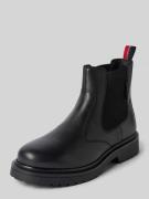 Tommy Jeans Chelsea Boots aus Leder mit Zugschlaufe in Black, Größe 40