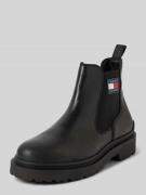 Tommy Jeans Chelsea Boots aus Leder mit Label-Patch in Black, Größe 40