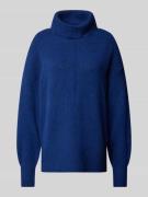 Pieces Rollkragenpullover mit erhabener Naht Modell 'MALOU' in Dunkelb...