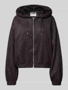 Noisy May Sweatjacke mit Kapuze Modell 'EKKO' in Anthrazit, Größe L