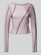 Noisy May Longsleeve mit U-Boot-Ausschnitt Modell 'VIKKI' in Rosa, Grö...