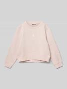 Calvin Klein Jeans Sweatshirt mit Rundhalsausschnitt in Apricot Melang...