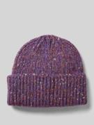 ICHI Beanie mit breitem Umschlag Modell 'ANYA' in Lila, Größe 1