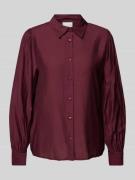 ICHI Regular Fit Bluse mit Umlegekragen Modell 'KARLANI' in Bordeaux, ...