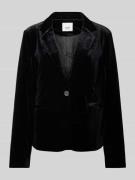 ICHI Blazer mit Reverskragen Modell 'VELVETTY' in Black, Größe L