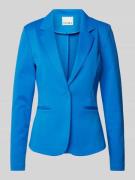 ICHI Slim Fit Blazer mit Paspeltaschen Modell 'KATE' in Blau, Größe L