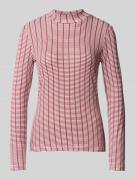 Tom Tailor Shaped Fit Langarmshirt aus Viskose-Mix mit Allover-Muster ...