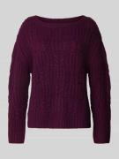 Tom Tailor Loose Fit Strickpullover mit Zopfstrickmuster und Seitensch...