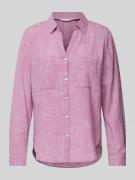 Tom Tailor Regular Fit Bluse mit Brusttaschen in Pink, Größe 34