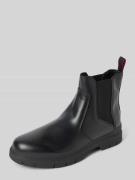 HUGO Chelsea Boots aus Leder mit Zugschlaufe Modell 'Ryan' in Black, G...