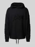 HUGO Hoodie mit Label-Schriftzug Modell 'Daskuldy' in Black, Größe L