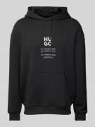 HUGO Hoodie mit Label-Print Modell 'Dflohood' in Black, Größe L