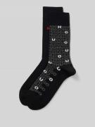 HUGO Socken mit Logo-Stitching im 2er-Pack in Black, Größe 39-42