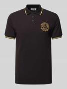 Versace Jeans Couture Poloshirt mit Label-Stitching in Black, Größe L