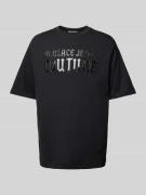 Versace Jeans Couture Oversized T-Shirt mit Label-Print in Black, Größ...