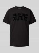 Versace Jeans Couture T-Shirt mit Label-Print in Black, Größe L