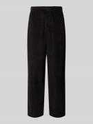 ROTHOLZ Wide Leg Cordhose mit elastischem Bund in Black, Größe L