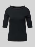 Marc Cain T-Shirt mit U-Boot-Ausschnitt in Black, Größe 34