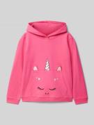 Blue Seven Loose Fit Hoodie mit Känguru-Tasche in Pink, Größe 116