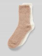 camano Plüschsocken im 2er-Pack in Sand, Größe 35-38