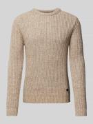 JOOP! Jeans Strickpullover mit Rundhalsausschnitt Modell 'Oro' in Offw...