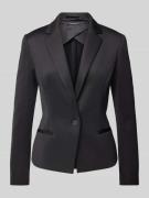 comma Blazer mit Leistentaschen in Black, Größe 34