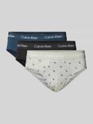 Calvin Klein Underwear Slip mit Label-Bund im 3er-Pack in Hellgrau, Gr...