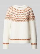 Only Pullover mit Norwegermuster Modell 'ISLE' in Offwhite, Größe L