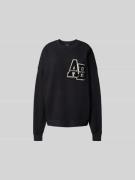 Anine Bing Sweatshirt mit gerippten Abschlüssen in Black, Größe M