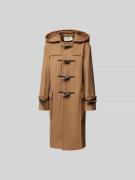 Victoria Beckham Mantel mit Kapuze in Camel, Größe 34