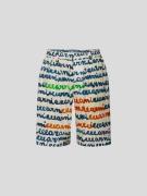 Marni Shorts mit Allover-Logo-Print in Hellgelb, Größe 48