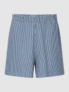 Object Shorts mit Streifenmuster Modell 'CAMARI' in Marine, Größe 34