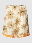 Barrow Shorts mit Motiv-Print Modell 'POPELINE' in Sand, Größe L