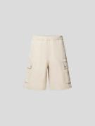 GmbH Cargoshorts mit Label-Patch in Sand, Größe L