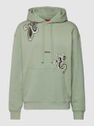 HUGO Hoodie mit Motiv-Print Modell 'Dolias' in Mint, Größe S