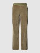 Jake*s Casual Flared Cut Hose mit elastischem Bund in Khaki, Größe XS