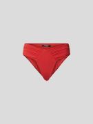 Balmain Bikini-Hose mit Raffungen in Rot, Größe 36