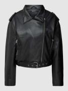 Gina Tricot Jacke in Leder-Optik Modell 'Basic biker' in Black, Größe ...