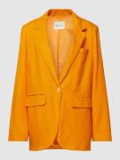 Tom Tailor Denim Leinenblazer mit Reverskragen in Orange, Größe L