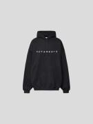 VETEMENTS Oversized Hoodie mit Label-Print in Black, Größe L